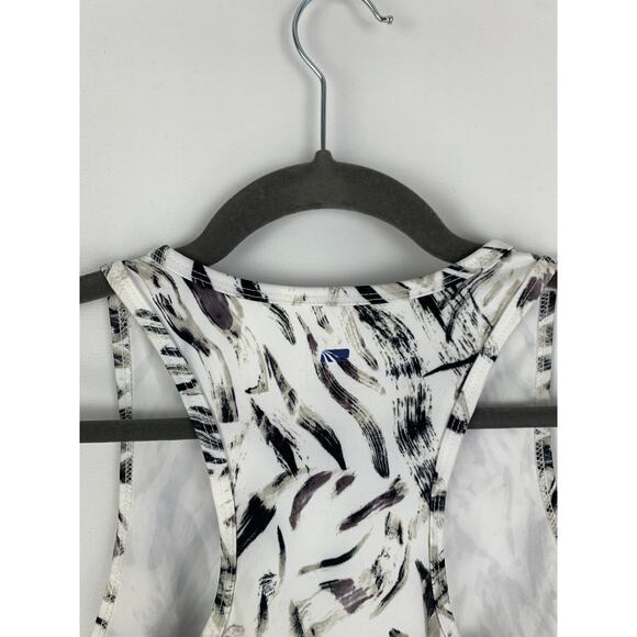 Cycle House By Marika Techno Lite White Blurred Leopard Tank Top Womens Large - Picture 11 of 11